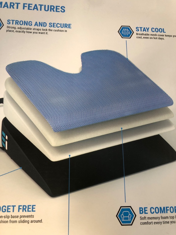 Photo 2 of Ergonomic Innovations Memory Foam Car Seat Cushion ?17.5 x 15 x 3.5