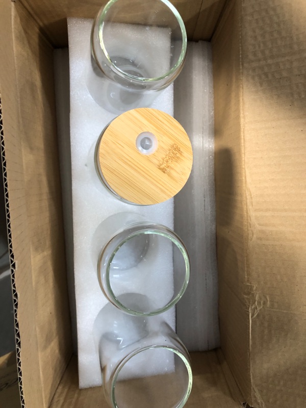 Photo 2 of [ 8pcs Set ] Drinking Glasses with Bamboo Lids 