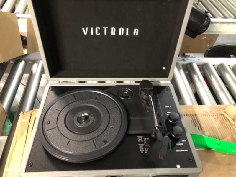 Photo 4 of Victrola Vintage 3-Speed Bluetooth Portable Suitcase Record Player