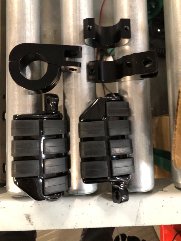 Photo 1 of Pnndee One pair black 1.25"(32mm) Highway Bar Foot Pegs Footrest with Mount Bracket Fit For Harley Sportster XL883 1200