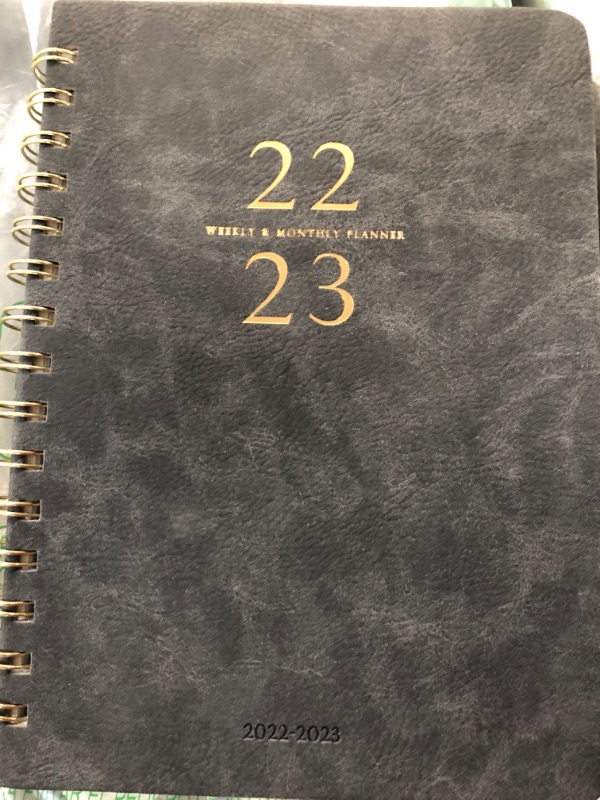 Photo 2 of 2022-2023 Planner - Year Weekly & Monthly Planner with Tabs 5.85" x 8.25", Gray