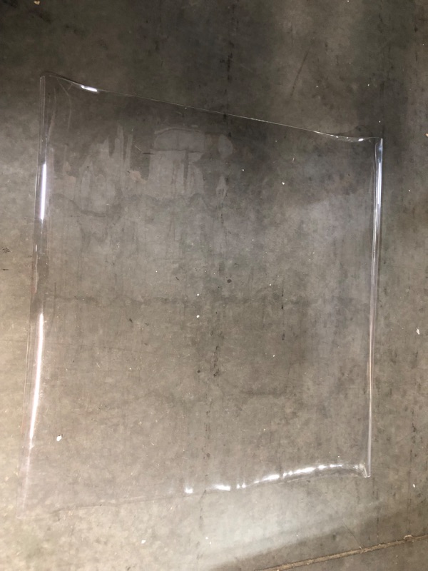 Photo 3 of *USED* ?*STOCK PHOTO FOR REFERENCE* Natsukage Glass Chair Mat 36" x 36" 1/6" Thick Tempered Glass Office Chair Mat for Carpet or Hardwood Floor (Transparent) 