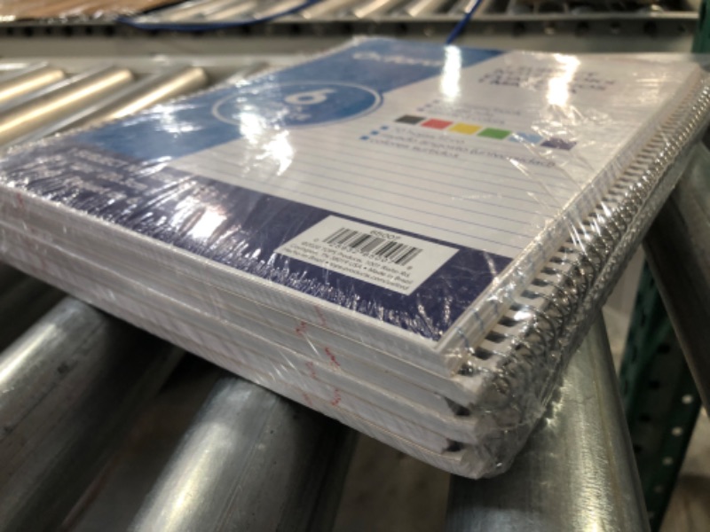 Photo 1 of Tops 1-Subject Notebooks, Spiral, 8 inch x 10-1/2 inch, College Rule, Color Assortment 70 Sheets, (6 Pack)
