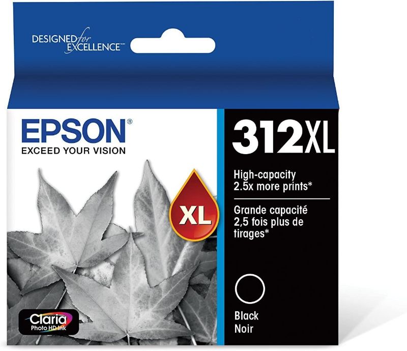 Photo 1 of EPSON T312 Claria Photo HD -Ink High Capacity Photo Black -Cartridge (T312XL120-S) for select Epson Expression Photo Printers
