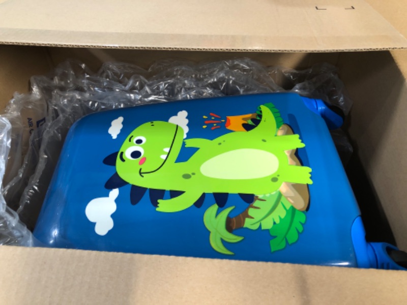 Photo 1 of emissary Kids Luggage With Wheels For Boys - 18” Dinosaur Kids Suitcase With 14” Backpack - Kids Carry On Luggage With Wheels - Kids Suitcases For Boys and Girls - Hard - Sided Rolling Kids Suitcase * REFERENCE PHOTO ONLY* NO LITTLE LUGGAGE* 