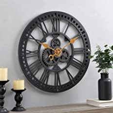 Photo 1 of  Roman Gear Wall Clock, Large Vintage Decor