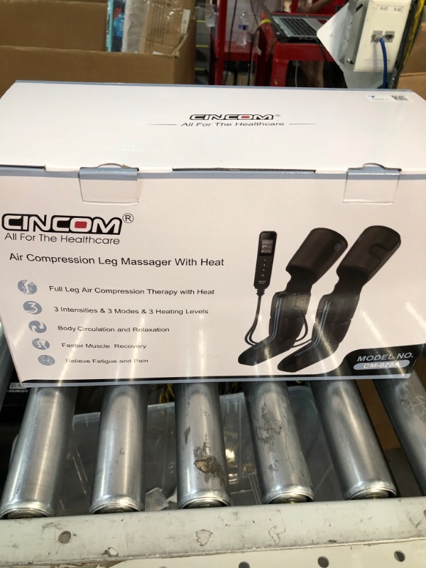 Photo 4 of CINCOM Leg Massager - Upgraded Foot Calf Thigh Massager with Heat and Compression for Circulation and Pain Relief(FSA or HSA Approved)