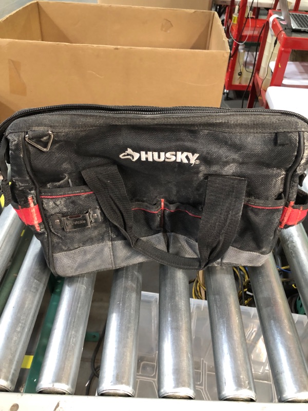 Photo 2 of * USED * 
Husky jobsite Polyester Tool Bag constructed of 600 D, water-resistant material 12 in. x 7 in.