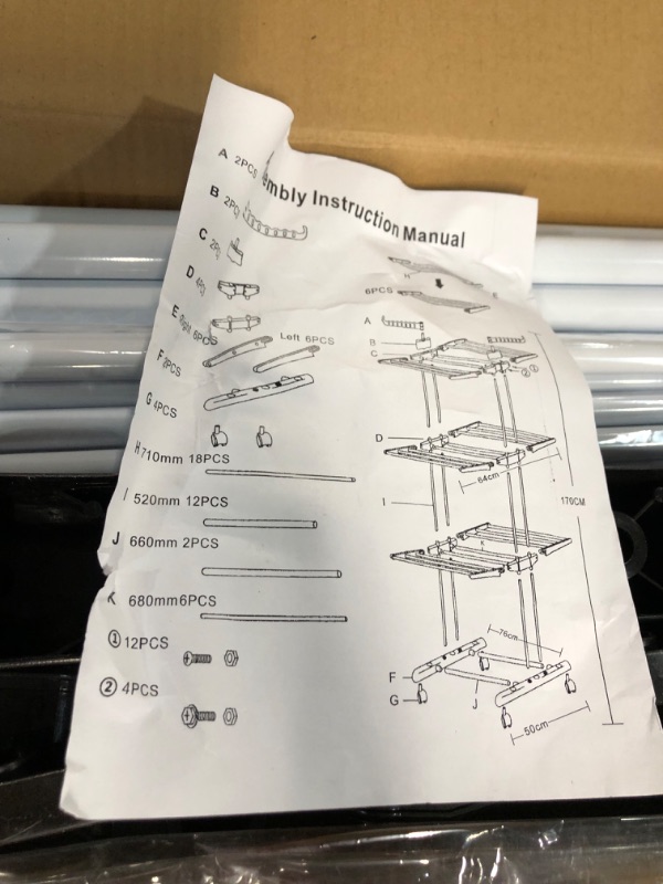 Photo 1 of Clothes Drying Rack, 4-Tier Oversize Collapsible Clothes Drying Rack, Black & White
