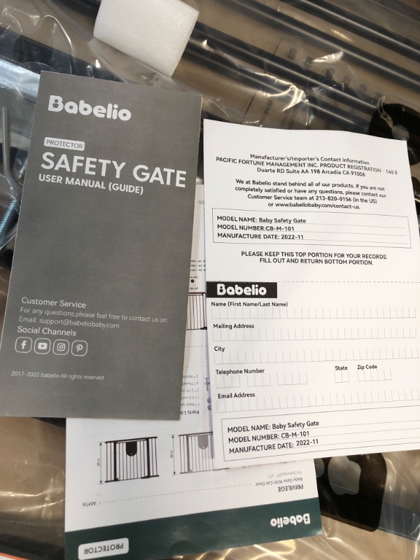Photo 1 of Babelio Metal 26-40“ Baby Gate Pet Gate with Wall Protectors