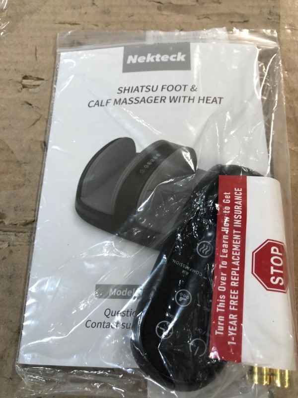 Photo 2 of Nekteck Foot Shiatsu Massager, Calf Massage with Heat Therapy, Deep Kneading, Vibration, Compression Leg Massager for Home and Office Use (Remote Control) 