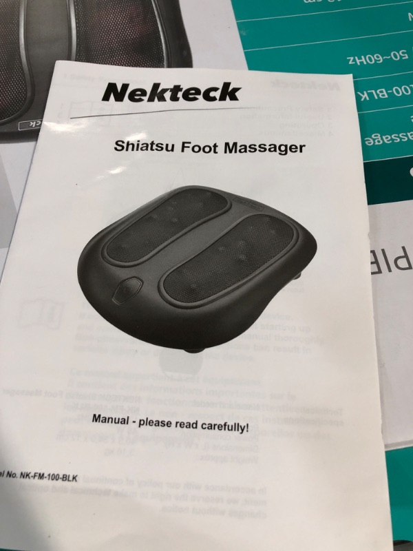 Photo 3 of Nekteck Foot Massager with Heat, Shiatsu Heated Electric Kneading Foot Massager Machine 