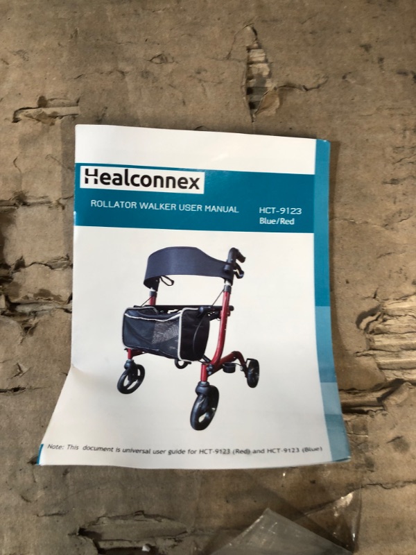 Photo 3 of Healconnex Rollator Walkers for Seniors-Folding Rollator Walker with Seat and Four 8-inch Wheels