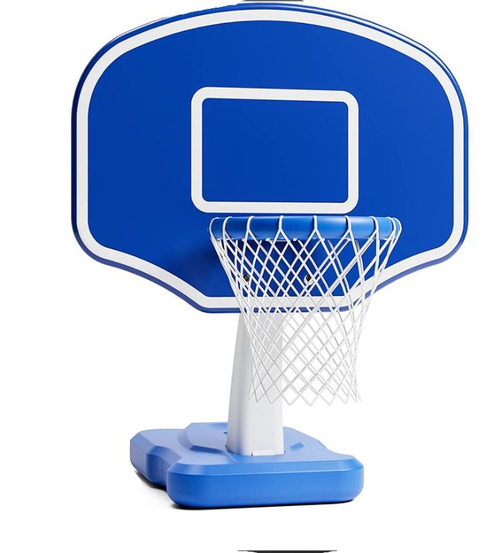 Photo 1 of **PARTS ONLY** **USED***SEE PHOTO FOR DETAILS**MINOR DAMAGE**
OMOTIYA Swimming Pool Basketball Hoop with Base, BLUE