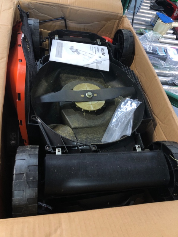 Photo 1 of Maxlander 20V Battery Powered Cordless Electric Lawn Mower (2-in-1) with Brushless Motor, 5-Position Height Adjustment, 4.0Ah Batteries, and Charger