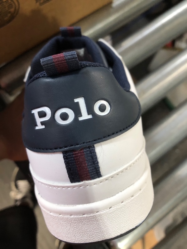 Photo 3 of *STOCK PHOTO FOR REFERNCE ONLY*POLO RALPH LAUREN Men's Keaton Laceless Sneakers 7 White/Newport Navy Pp