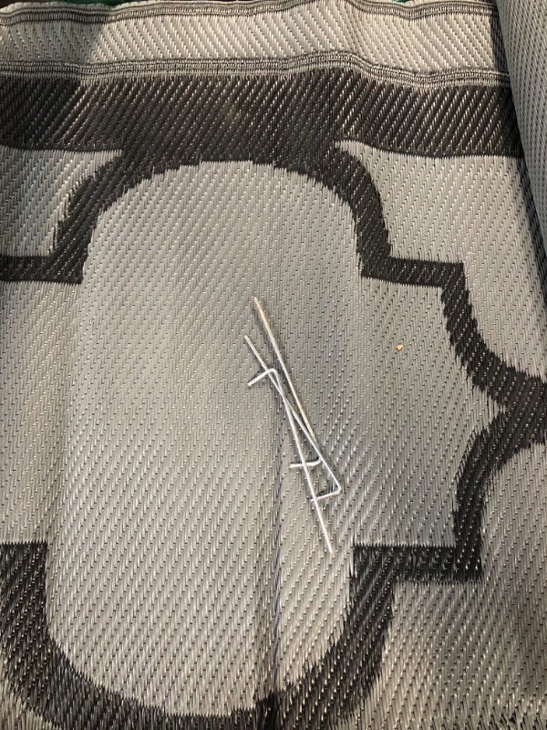 Photo 1 of *USED*MontVoo-Outdoor Rug Carpet for Patio RV Camping 9x12ft Waterproof Reversible Portable Plastic Straw Rug 