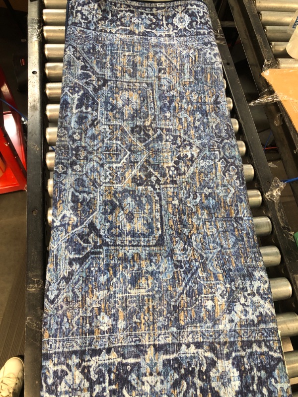 Photo 2 of *USED*ReaLife Machine Washable Rug -' 4' x 6' Traditional - Blue