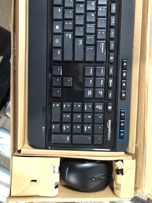 Photo 4 of Amazon Basics Wireless Computer Keyboard and Mouse Combo - Full Size - US Layout (QWERTY)