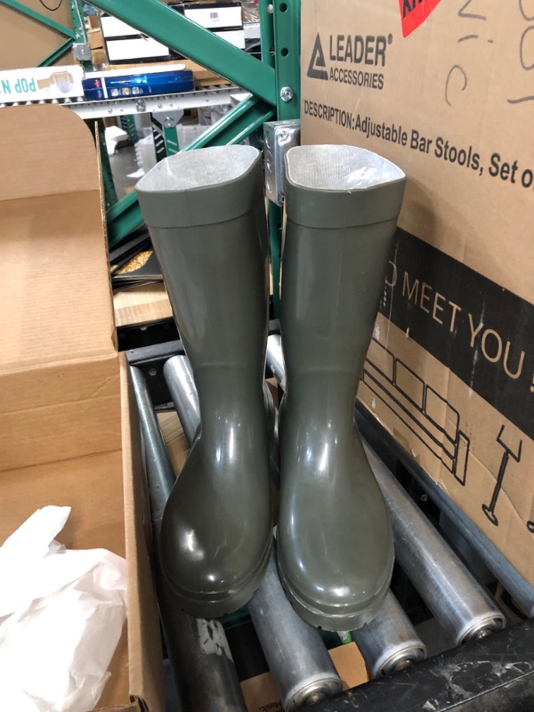 Photo 2 of STOCK PHOTO FOR REFERENCE ONLY ***
 Women's Mid Calf Rain Boots Waterproof Lightweight Garden Shoes GREEN 10.5