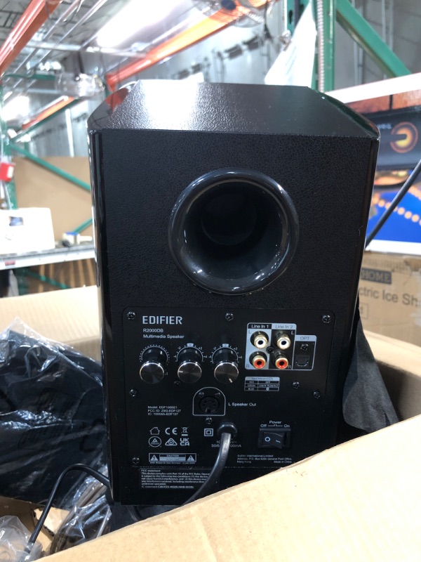 Photo 3 of Edifier R2000DB Powered Bluetooth Bookshelf Speakers - Near-Field Studio Monitors - Optical Input - 120 Watts RMS - Black