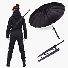 Photo 1 of Sword Umbrella Katana Umbrella Samurai Sword Umbrella Japanese Umbrella Samurai Umbrella Creative Strong Windproof Semi-Automatic Knife Umbrella