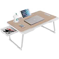 Photo 1 of  Laptop Bed Table with Storage, Foldable Laptop Desk Stand