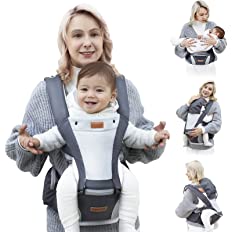 Photo 1 of besrey Baby Carrier Front Facing Holder, Hip Seat, Dad Kangaroo Carrier Backpack, Toddler Chest Hybrid Wrap Carrier, Mens Ergonomic Body Carrier, Easy Infant Carrier Mesh, Forward Back Soft Carrier