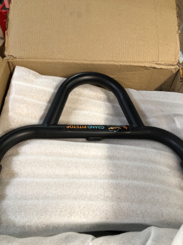 Photo 1 of GRAND PITSTOP Universal Rear Paddock Stand for Motorcycle with Swingarm Rest (Dismantable with Skate Wheels, Black, Motorcycle Weight Up to 450 Kgs)
