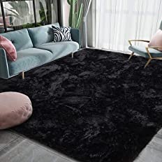 Photo 1 of * USED * 
 Luxury Fluffy Area Rug Modern Shag Rug 6 X 8 Feet Black