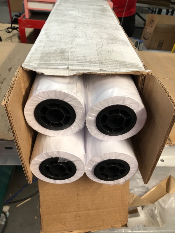 Photo 2 of Alliance Wide Format Paper 24" x 150' CAD Bond Rolls (20lb | 4 Rolls, 24 In x 150 Ft | 2" Core) 20lb | 4 Rolls 24 In x 150 Ft | 2" Core