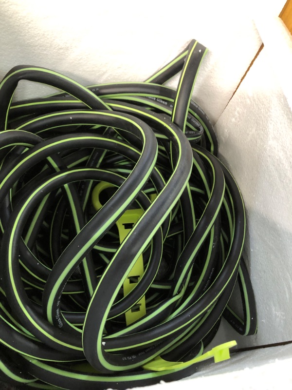 Photo 2 of * USED * 
Grace Green Garden Hose,Hybrid 5/8 in.×100FT Water Hose With Zinc Alloy Nozzle, Both End SwivelGrip, Heavy Duty, Light Weight, Flexible