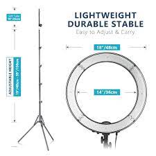 Photo 2 of NEEWER Ring Light Kit: 18"/48cm Outer 55W 5600K Dimmable LED Ring Light