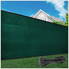 Photo 1 of * USED * 
ColourTree 5' x 50' Fence Screen Privacy Screen Green - Commercial Grade 170 GSM - Heavy Duty 