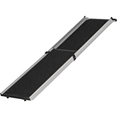 Photo 1 of  Portable Folding Dog Ramp for Cars, Trucks, SUVs, Non-Slip Pet Ramp for Large Dogs, Aluminum Frame for up to 200 LBS