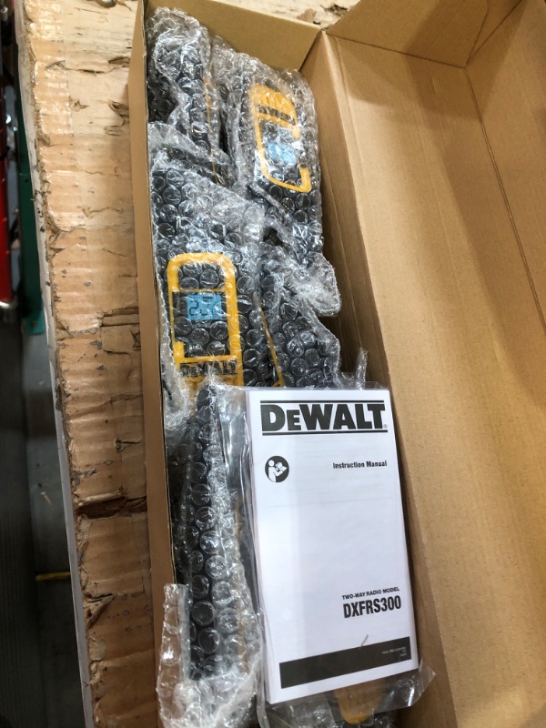Photo 1 of * MISSING CHARGER * 
DEWALT DXFRS300 1 Watt Heavy Duty Walkie Talkies - Waterproof, Shock Resistant, Long Range & Rechargeable Two-Way Radio with VOX (6 Pack w/ Gang Charger) (DXFRS300-BCH6) 1 Watt 6 Pack + Gang Charger