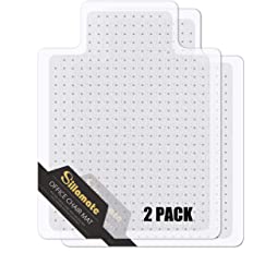 Photo 1 of Sillamate 2 Pack 36'' x 48'' Office Chair Mat for Carpeted Floors, Flat Packed, Easy Lay Flat, Heavy Duty Floor Mat,Eco-Friendly Series Studded Carpet Desk Chair Mats