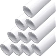 Photo 1 of 1/2" PVC Pipe, DIY PVC Projects for the Home, Garden, Greenhouse, Farm and Workshop, Sch. 40 Furniture Grade, White [40" x 10 Pack]