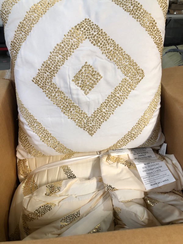 Photo 2 of * USED * 
Codi Cream White and Gold Comforter