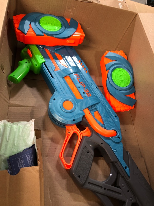 Photo 3 of * USED * 
NERF Elite 2.0 Flipshots Flip-32 Blaster, Rotating Dart Barrels, 32-Dart Capacity,