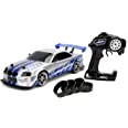 Photo 1 of  * USED * 
Jada Toys Fast & Furious Brian's Nissan Skyline GT-R (BN34) Drift Power Slide RC Radio Remote Control Toy Race Car with Extra Tires, 1:10 Scale, Silver/Blue (99701)