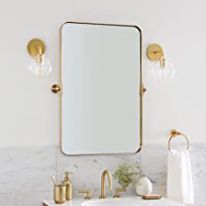 Photo 1 of  ANDY STAR 24"x36" Brushed Gold Pivot Mirror 