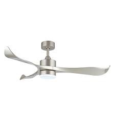 Photo 1 of **PARTS ONLY**
52 in. Modern Ceiling Fan with Lights and Remote Brushed Nickel Ceiling Fan
