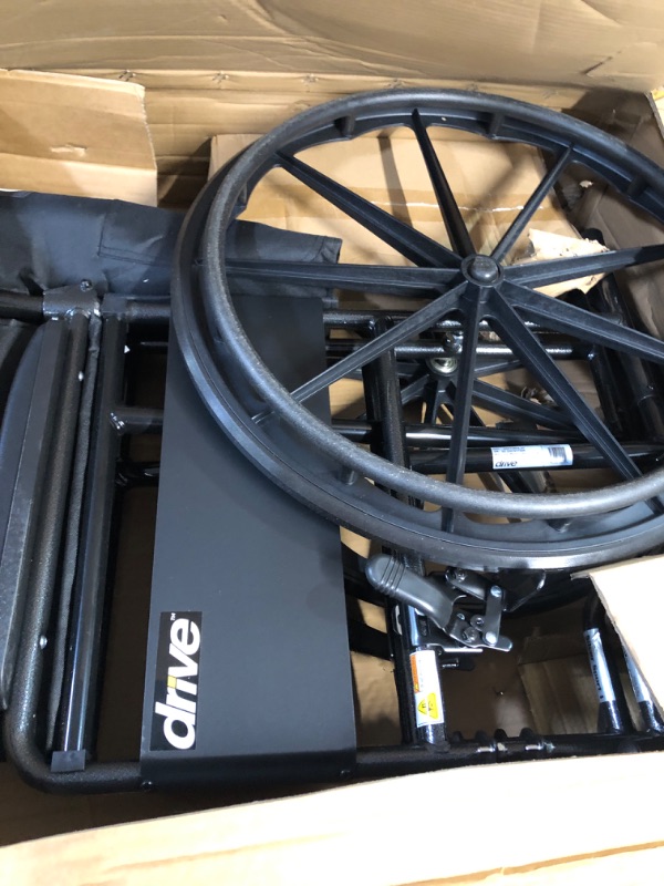 Photo 4 of Drive Medical BLS18FBD-ELR Blue Streak Lightweight Wheelchair with Swing-Away Elevating Leg Rests and Flip-Back Arms 18 Inch Elevating Leg Rests