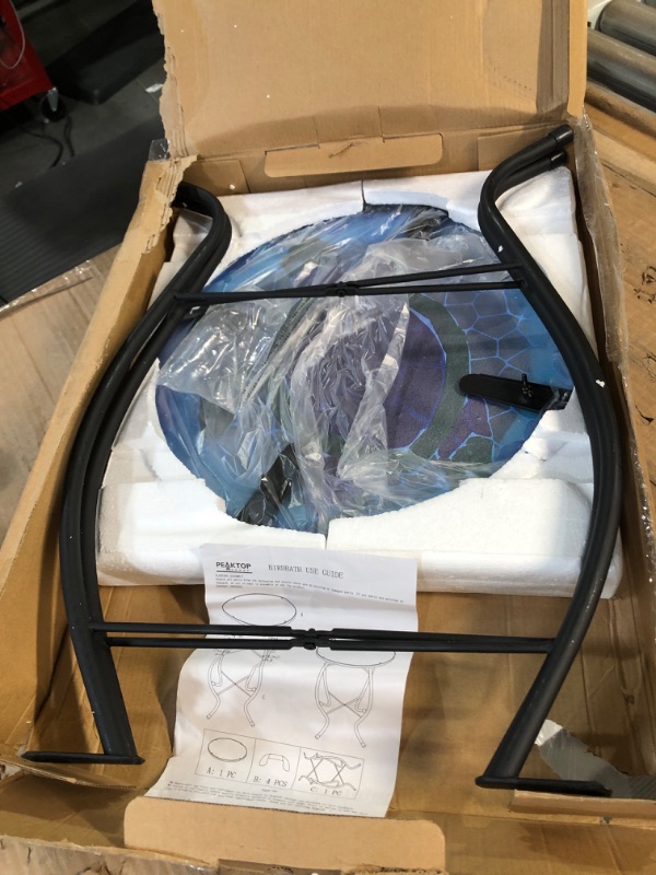 Photo 1 of VCUTEKA Patio Side Table Outdoor Accent Table Bistro Coffee Table Plant End Table Small Porch Table Indoor Round Glass Balcony Plant Table Stands Sea Turtle