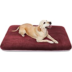 Photo 1 of * USED * 
Magic Dog Super Soft Large Dog Bed, 39 Inches Orthopedic Foam Pet Beds with Anti Slip Bottom, Dog Sleeping Mattress with Removable and Washable Cover, Burgundy 