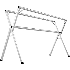 Photo 1 of JAUREE Clothes Drying Rack, Stainless Steel Garment Rack Adjustable and Foldable 