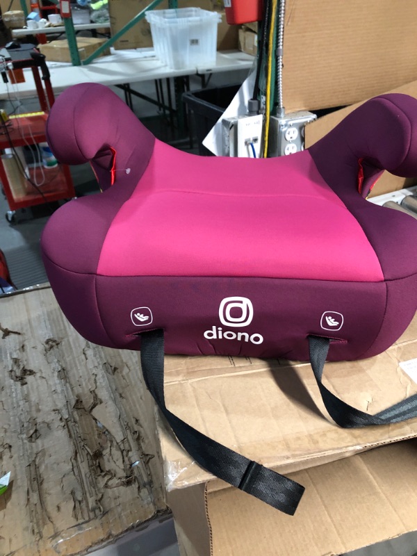 Photo 3 of Diono Solana 2 XL 2022, Dual Latch Connectors, Lightweight Backless Belt-Positioning Booster Car Seat, 8 Years 1 Booster Seat, Pink NEW! LATCH Connect Single Pink