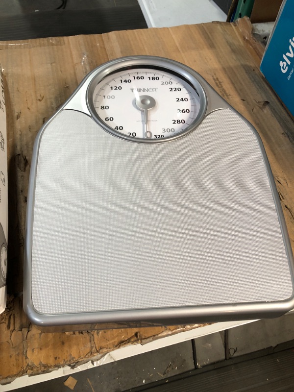 Photo 1 of Thinner Extra-Large Dial Analog Precision Bathroom Scale, Analog Bath Scale, Measures Weight Up to 330 Lbs. Analog - Silver