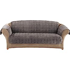 Photo 1 of * USED * 
SureFit SF40824 Furniture Protector Deluxe Sofa Pet Couch Cover with Sanitized ActiFresh Odor Control, 100% Polyester, Machine Washable, Dark Gray